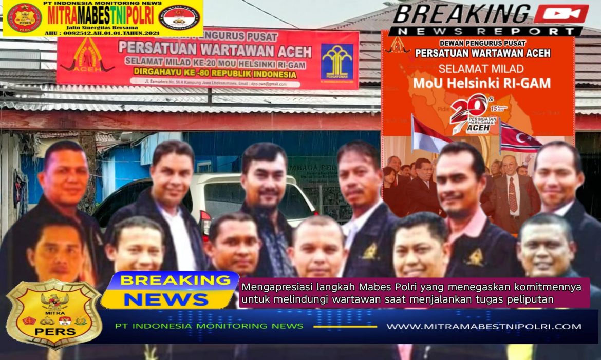 DPP PWA Apresiasi Komitmen Mabes Polri Lindungi Wartawan Saat Liputan