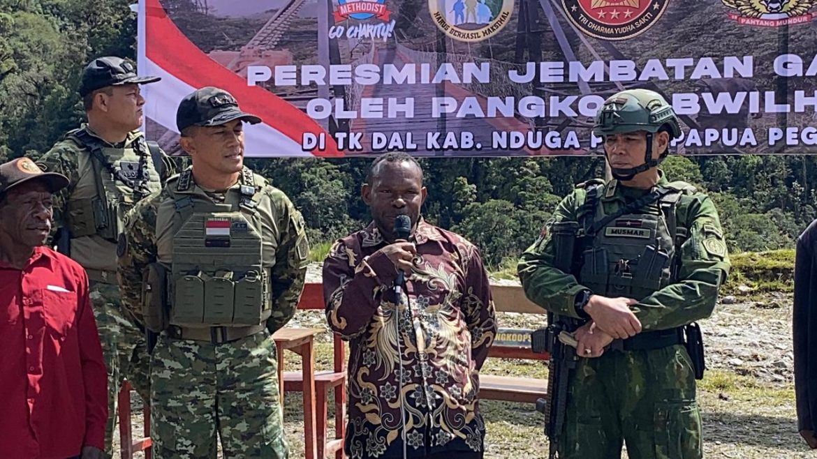 Peresmian Jembatan Gantung Kampung Dal di Kabupaten Nduga