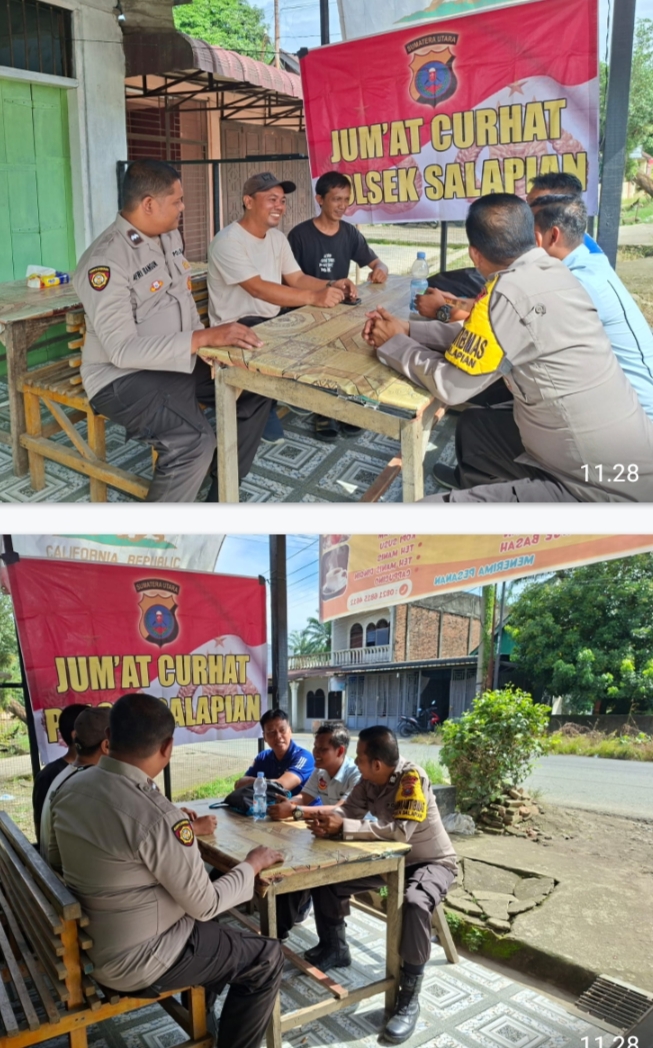Melalui Jumat Curhat, Bhabinkamtibmas Dengarkan Keluhan Masyarakat di Warung Kopi