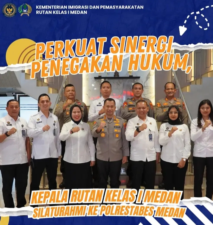 Perkuat Sinergi Penegakan Hukum, Kepala Rutan Kelas I Medan Silaturahmi Ke Polrestabes Medan